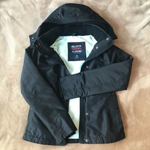 Hollister Black All Weather Jacket